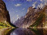 Adelsteen Normann Wall Art - View of a Fjord